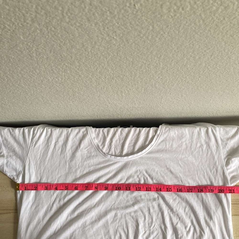 AYR All U Tee Scoop Neck Short Sleeve Basic Solid White Size Large - Picture 9 of 11